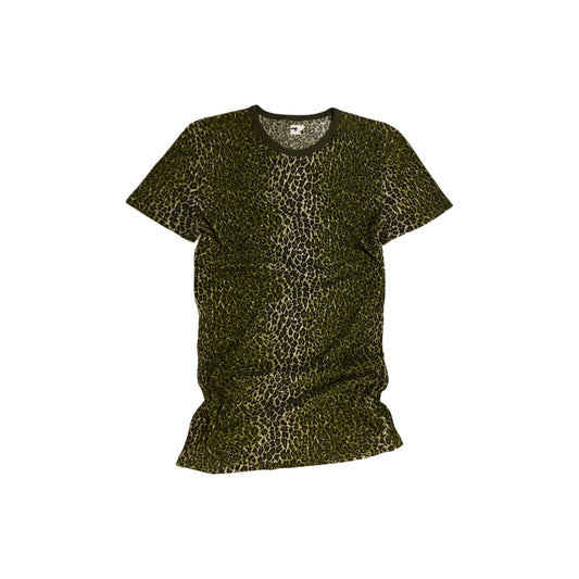 "Leopard rattler long slim tee"